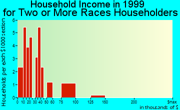 Chouteau household income for two or more races householders