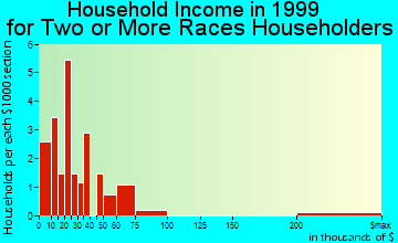 Dewey household income for two or more races householders