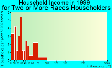 Jay household income for two or more races householders