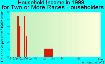 Canyonville household income for two or more races householders