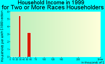 King City household income for two or more races householders