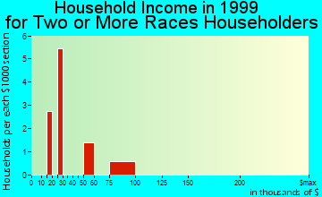 North Plains household income for two or more races householders