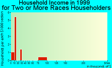 Rogue River household income for two or more races householders