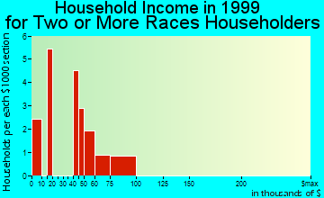 Red Bank household income for two or more races householders