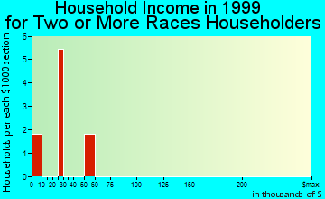 Baxter household income for two or more races householders
