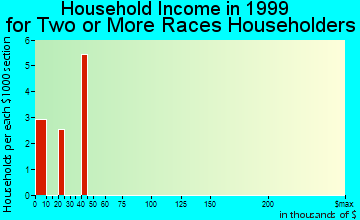 Bloomingdale household income for two or more races householders
