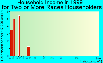 Fayetteville household income for two or more races householders