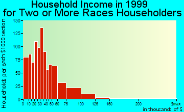 Austin household income for two or more races householders