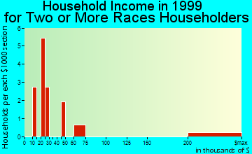 Colorado City household income for two or more races householders