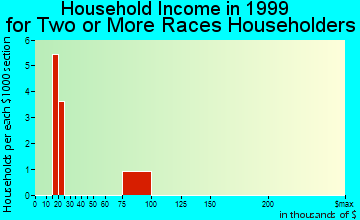 Reno household income for two or more races householders