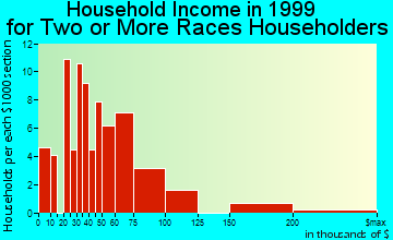 Round Rock household income for two or more races householders