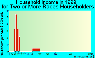 Surfside Beach household income for two or more races householders