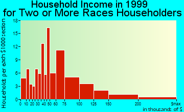 Newark household income for two or more races householders