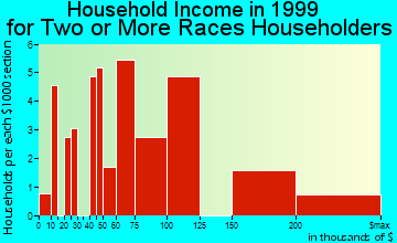 Chantilly household income for two or more races householders