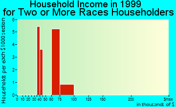 Fort Lee household income for two or more races householders