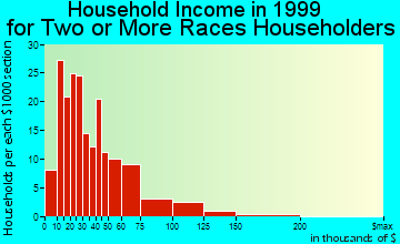 Hampton household income for two or more races householders