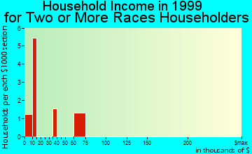 Clarkston household income for two or more races householders