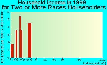 Plymouth household income for two or more races householders