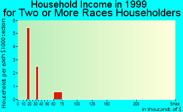 Jacksonville household income for two or more races householders
