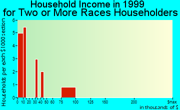 Rio Dell household income for two or more races householders