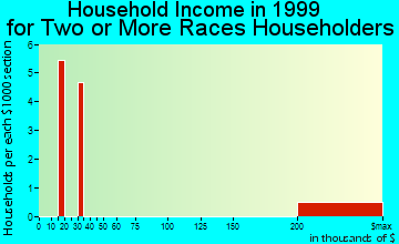 Brookhaven household income for two or more races householders