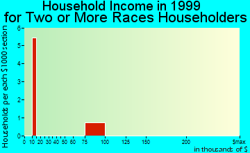 New Haven household income for two or more races householders