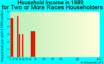 Whitewater household income for two or more races householders
