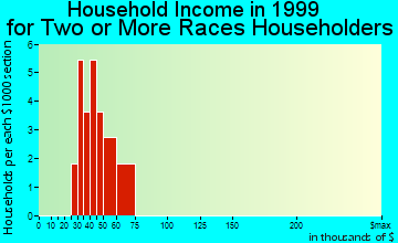 Bennett household income for two or more races householders
