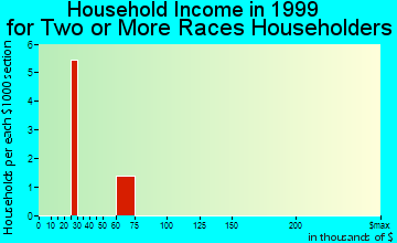 Fraser household income for two or more races householders