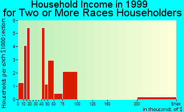 Pueblo West household income for two or more races householders