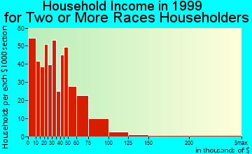 Bridgeport household income for two or more races householders