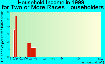 Bridgeville household income for two or more races householders