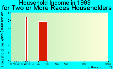 Georgetown household income for two or more races householders