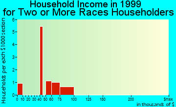 Biscayne Park household income for two or more races householders