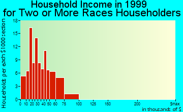Cape Coral household income for two or more races householders