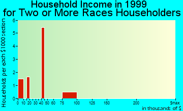 Cocoa Beach household income for two or more races householders