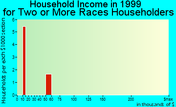 Cortez household income for two or more races householders