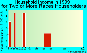 Golden Beach household income for two or more races householders