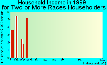 Hudson household income for two or more races householders