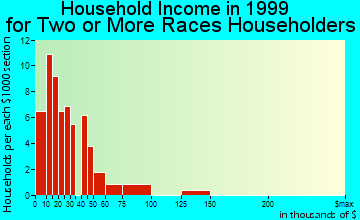 Riviera Beach household income for two or more races householders