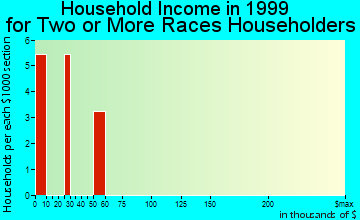 Tavares household income for two or more races householders