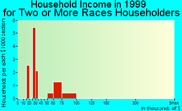 West Melbourne household income for two or more races householders