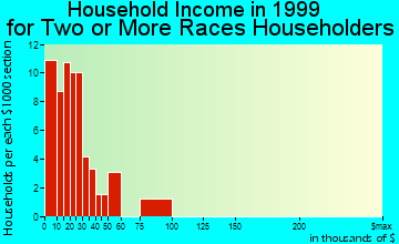 Athens-Clarke County household income for two or more races householders