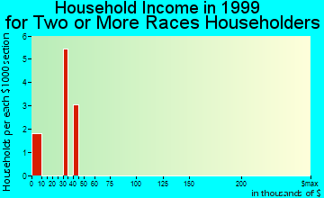Stevenson household income for two or more races householders