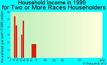 Fitzgerald household income for two or more races householders