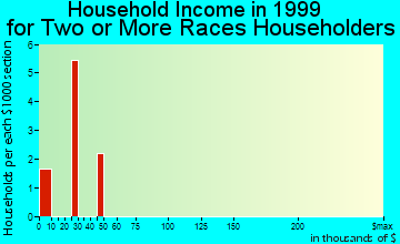 Lakeland household income for two or more races householders
