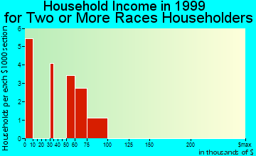 Fort Hall household income for two or more races householders