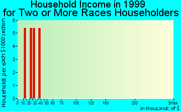 Shoshone household income for two or more races householders