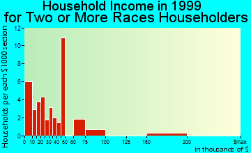 Belleville household income for two or more races householders