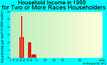 Chitina household income for two or more races householders